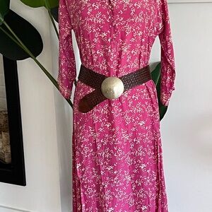 Natalie Martin silk fushia dress